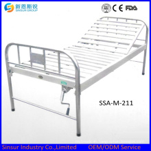 China Cheap Stainless Steel One Function Manual Hospital Beds